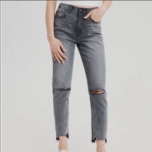 TALL American Eagle Distressed Mom Jean